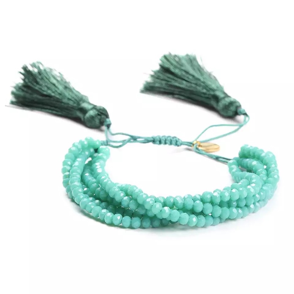 Evil Eye Bracelet Set Hamsa Tassel Jewelry - Picture 2 of 5